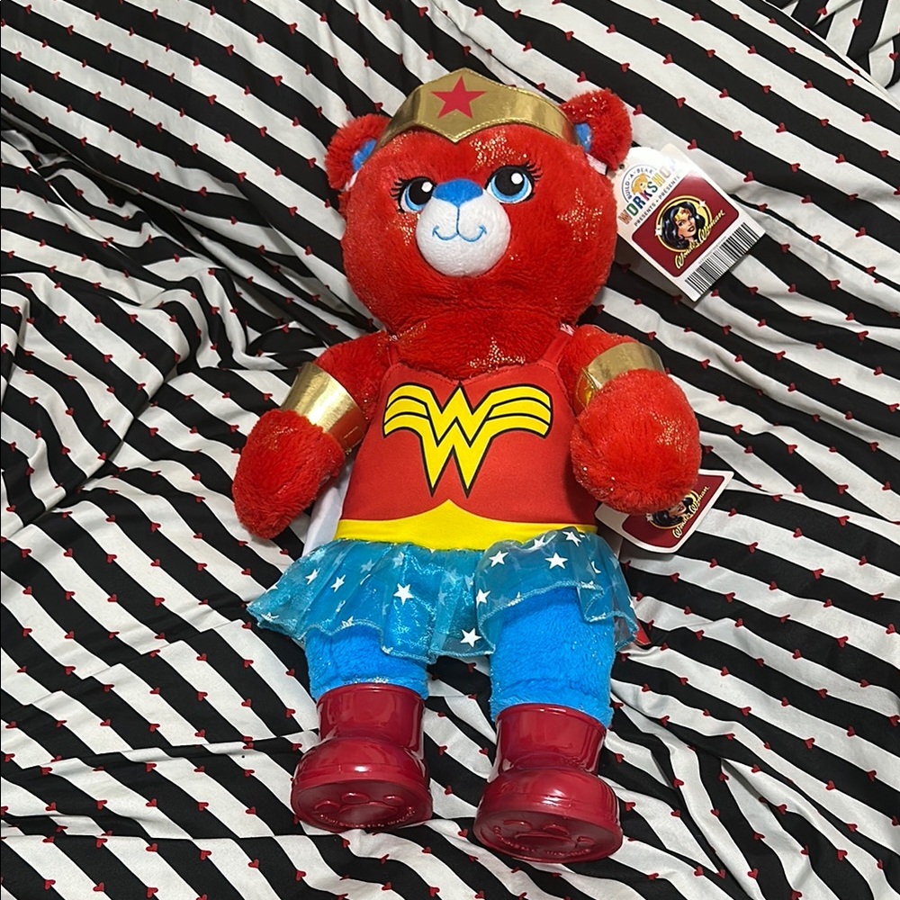 2015 Build-A-Bear Wonder Woman Plush Bear with Costume